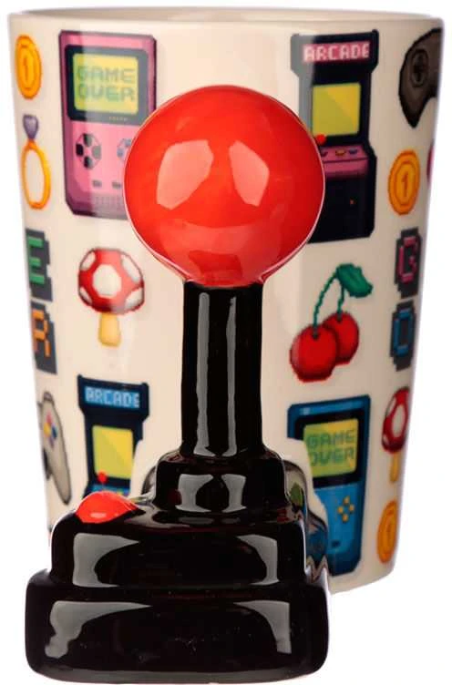 Puckator Game Over Joystick Pixel shaped handle mug