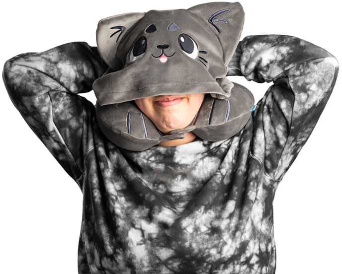 Puckator Hoodeazzz Cats Beans & Co hooded travel pillow