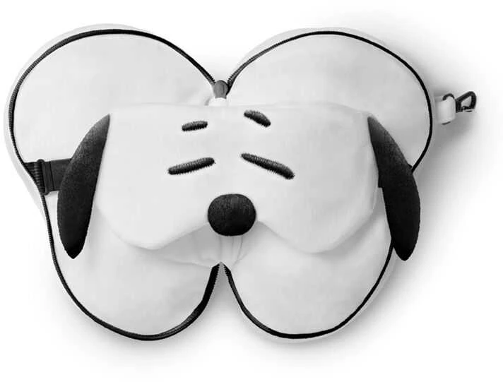 Puckator Relaxeazzz Peanuts travel pillow eye mask