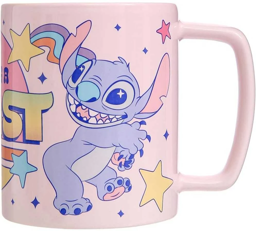 Pyramid Disney Angel & Stitch Mug with teddy bear cover 440ml