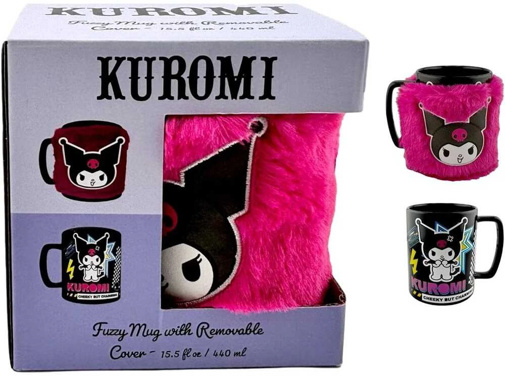Pyramid Hello Kitty Kuromi Mug with teddy bear cover 440ml