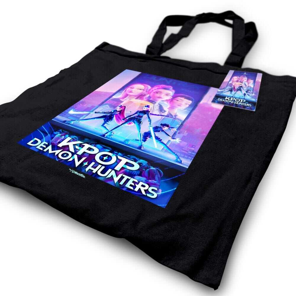 Kids Euroswan - Akcesoria licencyjne Kids Euroswan - Priedai licencyjne Medvilninis apsipirkimo krepšys K-POP Demon Hunters