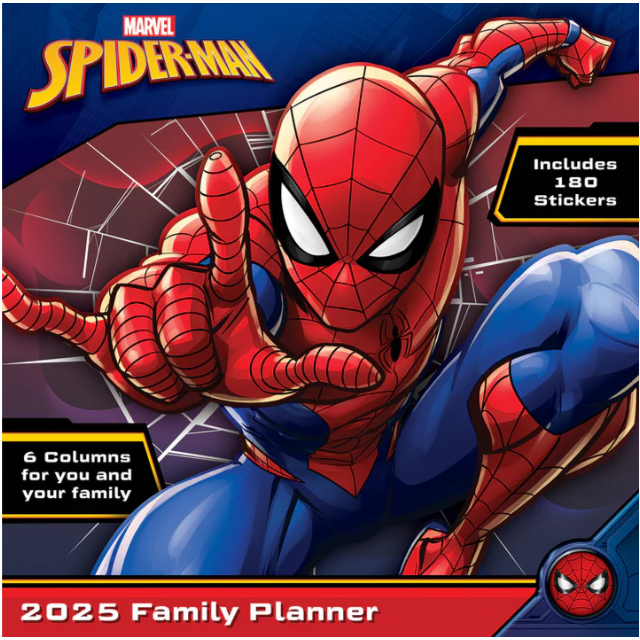 KNYGA Bookshop Spider-Man 2025 Family Planner Calendar