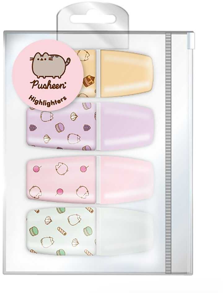 Pyramid ZAKREŚLACZE PUSHEEN 4 SZTUKI MAZAKI PISAKI DO SZKOŁY PRZYBORY