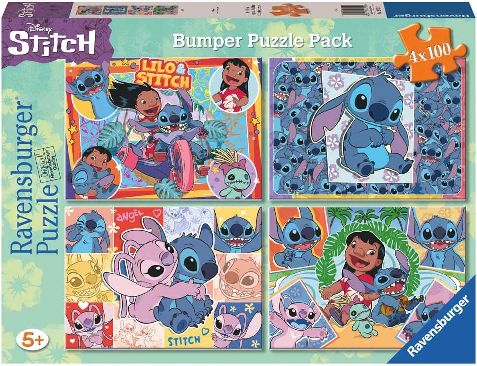 Ravensburger Dėlionė 4x100vnt. - Disney Stičas