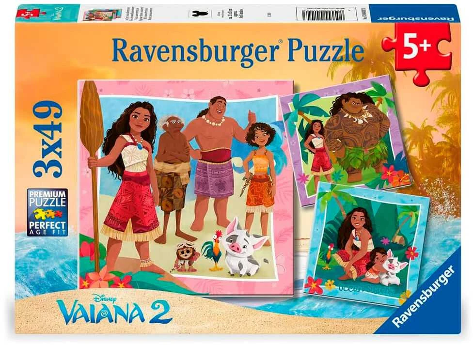 Ravensburger Dėlionė 3x49 vnt. - Vaiana 2