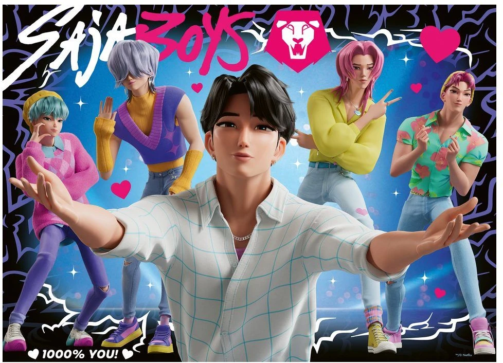 Ravensburger Dėlionė 4x100 Kpop Demon Hunters vaikams