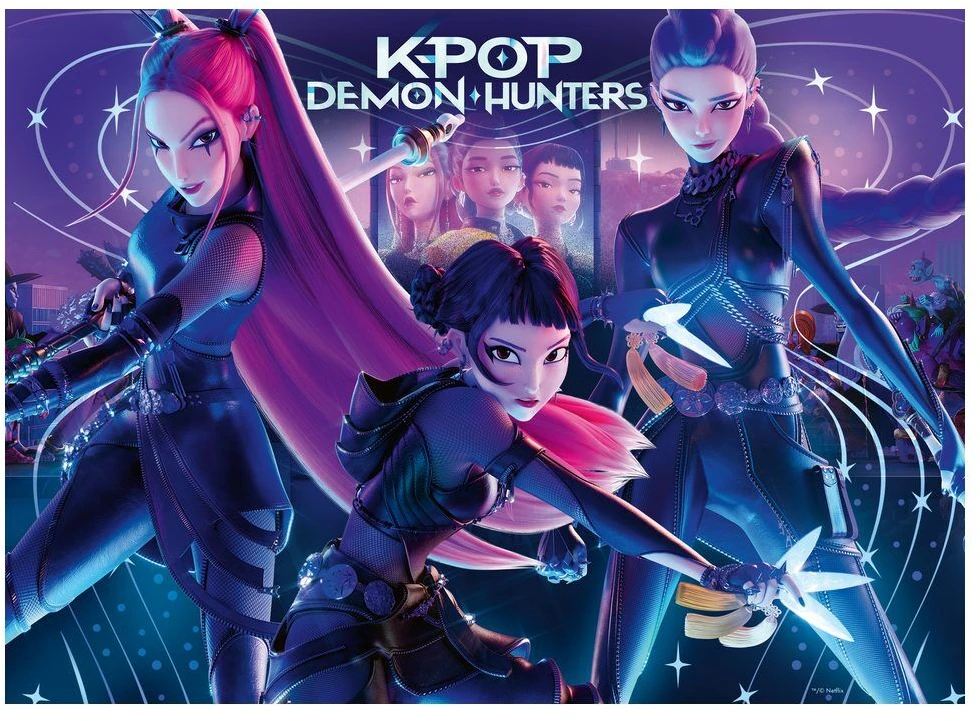 Ravensburger Dėlionė 4x100 Kpop Demon Hunters vaikams