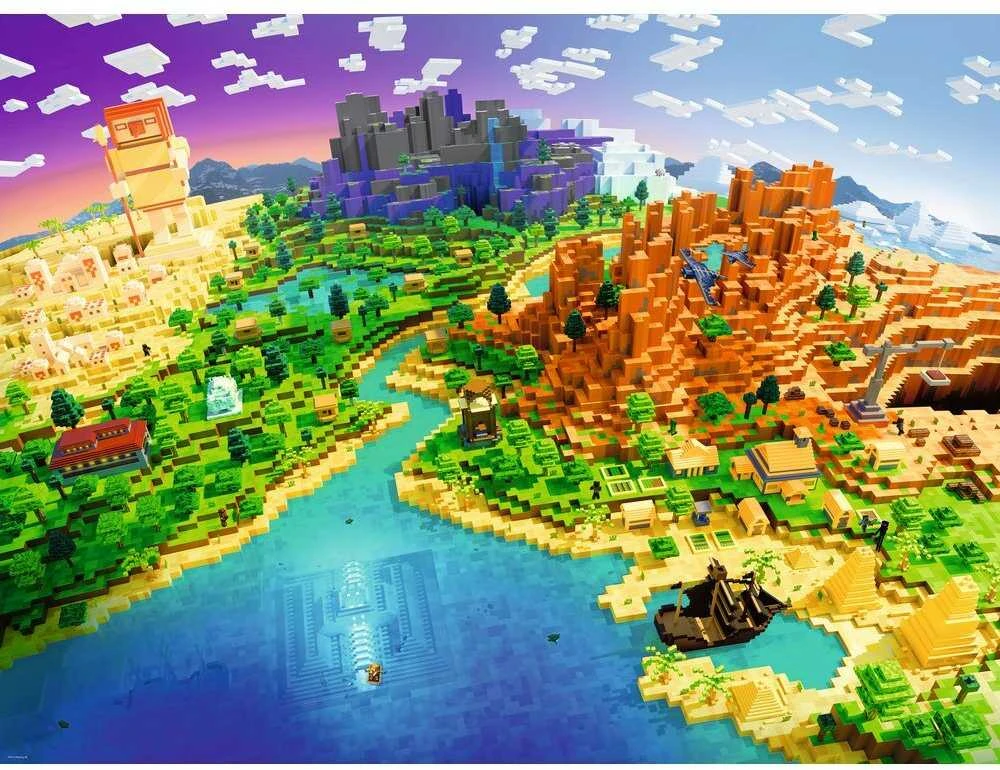 Ravensburger Dėlionė 1500 vnt. - Minecraft