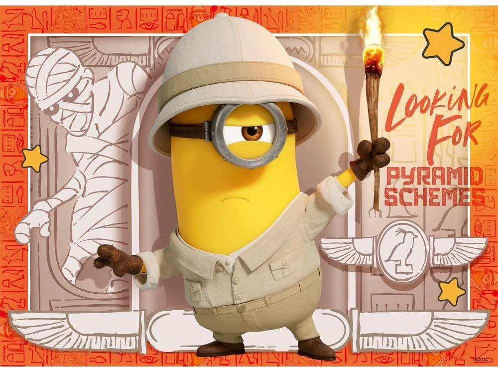 Ravensburger Dėlionė 4x100 Minionai