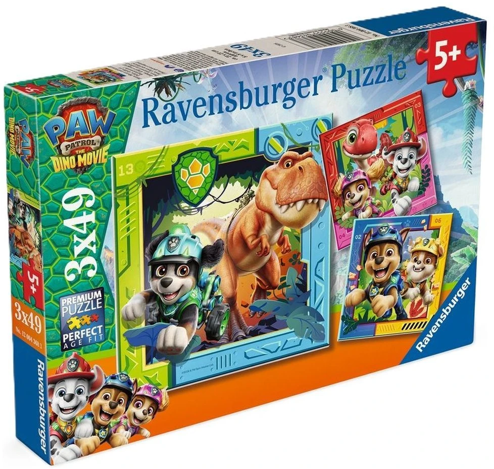 RAVENSBURGER Dėlionė dėlionė Paw Patrol, 3x49 det., 12004368 3