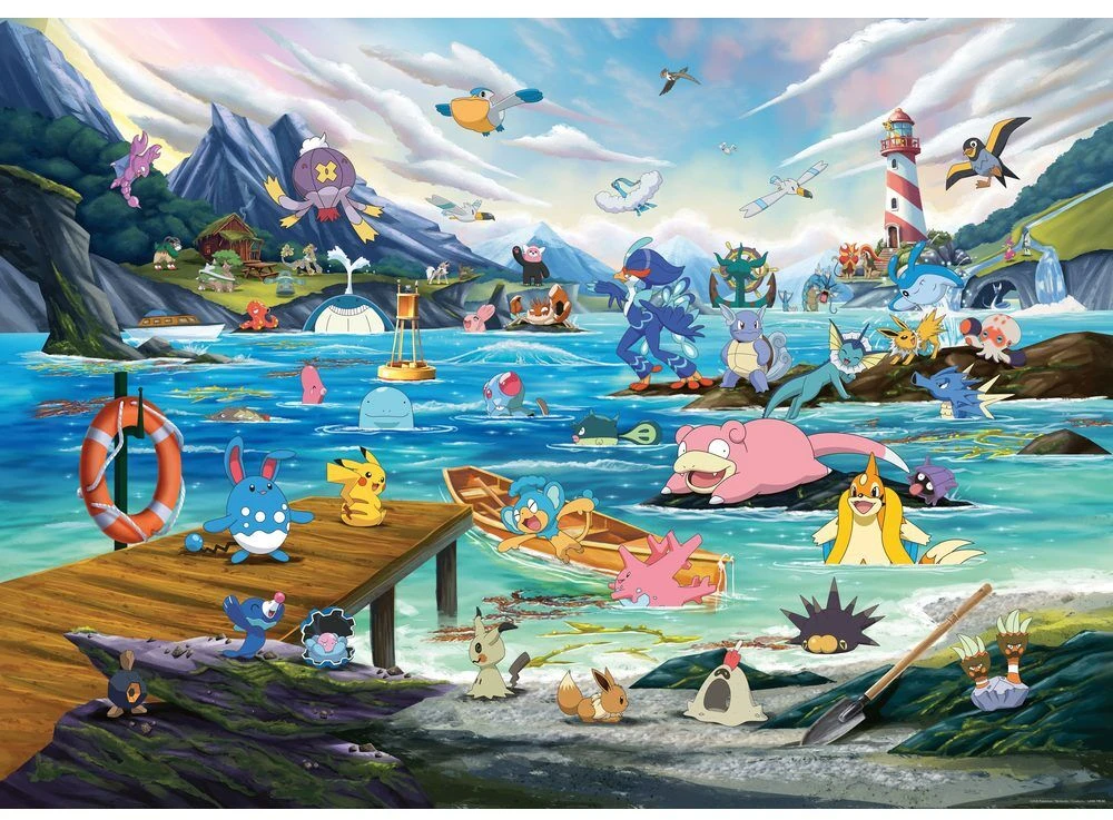 Dėlionė Ravensburger Pokemon Breakout 3 Vaporeon and the Warm Sea puzzle 1000pcs