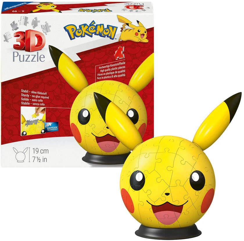 Ravensburger Pokemon Pikachu 3D puzzle ball