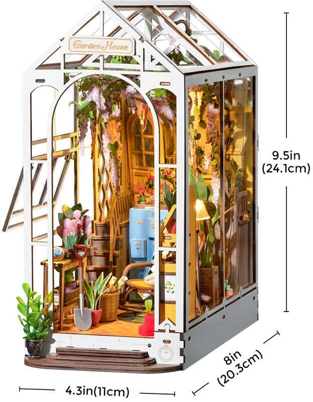 Robotime Mini namas 3D konstruktorius GARDEN HOUSE