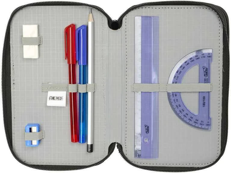 Safta One Piece triple pencil case 37pcs