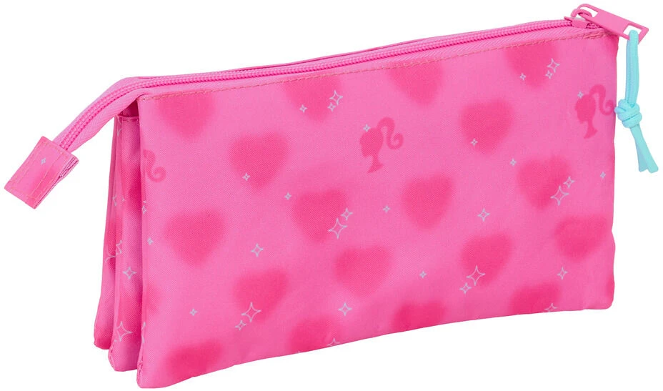 Safta Trigubas penalas Barbie Corazones Rožinė 22 x 12 x 3 cm
