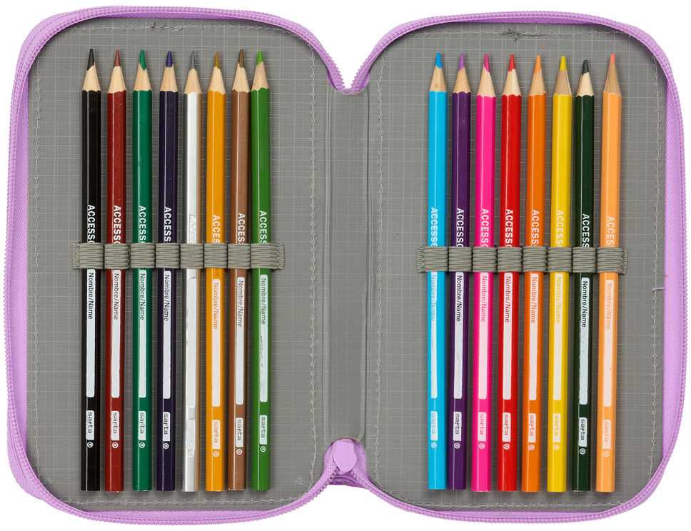 Safta Demon Hunters Kpop Artist triple pencil case 37pcs