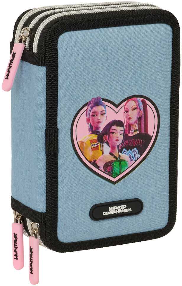 Safta Demon Hunters Kpop Huntrix triple pencil case 37pcs
