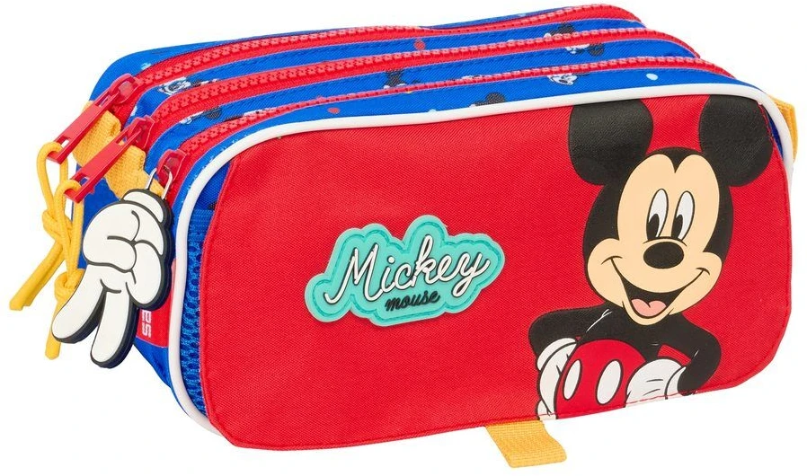 Safta Trigubas penalas Mickey Mouse Clubhouse Good day Mėlyna 21,5 x 10 x 8 cm