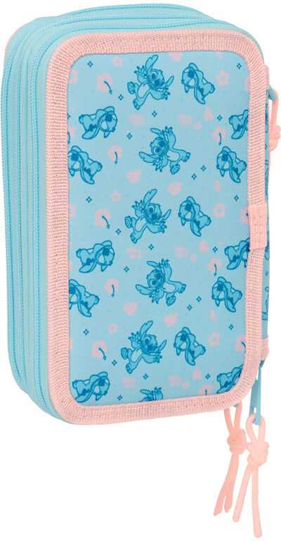 Safta Disney Stitch Ohana triple pencil case 37pcs