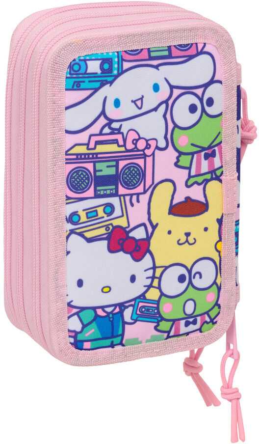 Safta Hello Kitty & Friends triple pencil case 37pcs