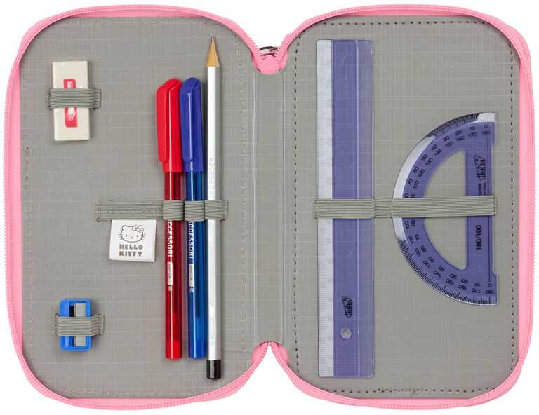 Safta Hello Kitty triple pencil case 37pcs