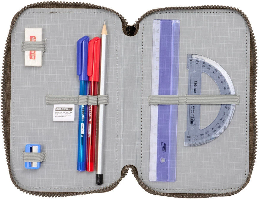 Safta Jurassic World triple pencil case 37pcs
