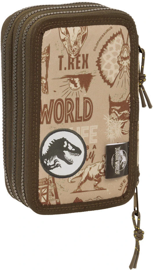 Safta Jurassic World triple pencil case 37pcs