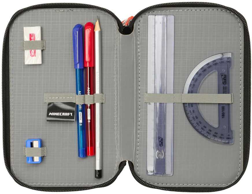 Safta Minecraft Graffiti triple pencil case 37pcs