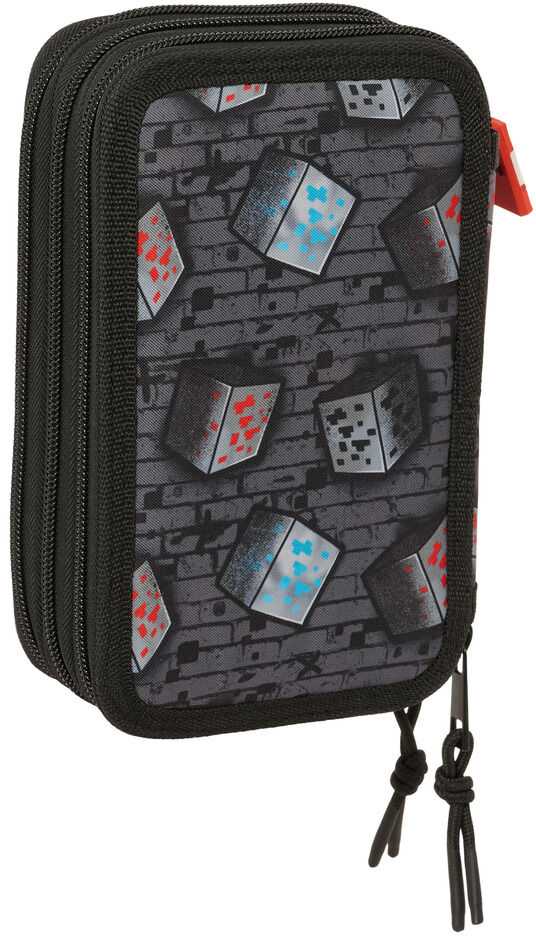 Safta Minecraft Graffiti triple pencil case 37pcs