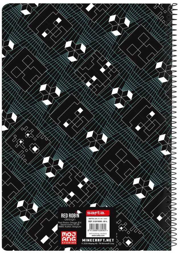Safta Minecraft Screen assorted A4 notebook