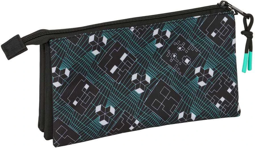 Safta Minecraft Screen triple pencil case