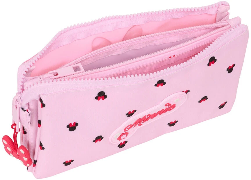 Safta Trigubas penalas Minnie Mouse Naive Rožinė 22 x 12 x 3 cm