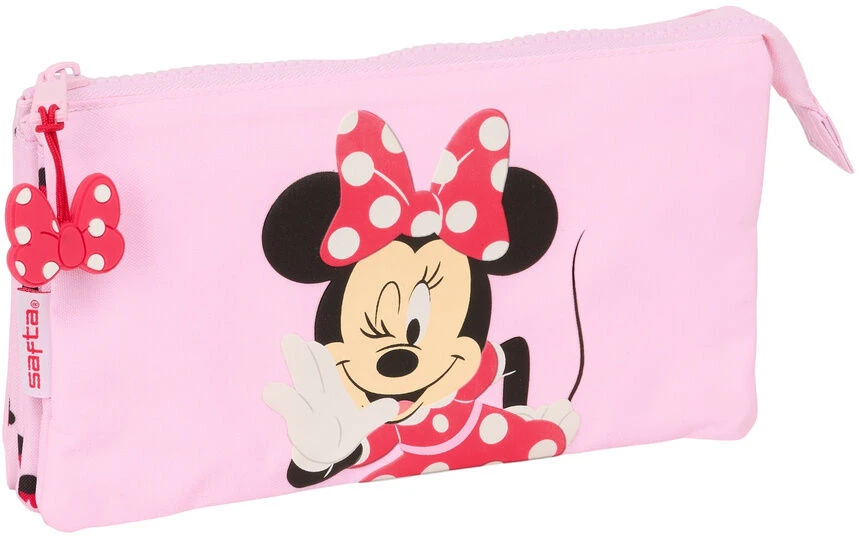 Safta Trigubas penalas Minnie Mouse Naive Rožinė 22 x 12 x 3 cm