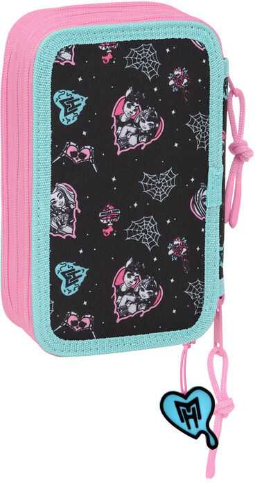 Safta Monster High triple pencil case 37pcs