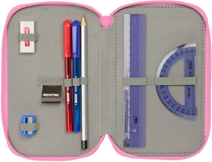 Safta Monster High triple pencil case 37pcs