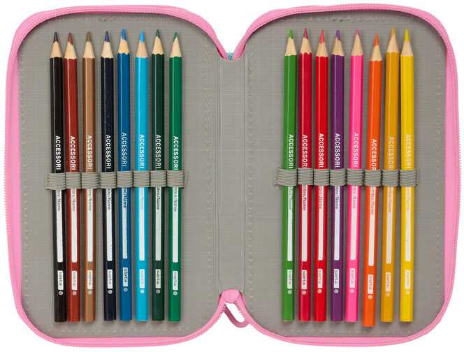 Safta Monster High triple pencil case 37pcs
