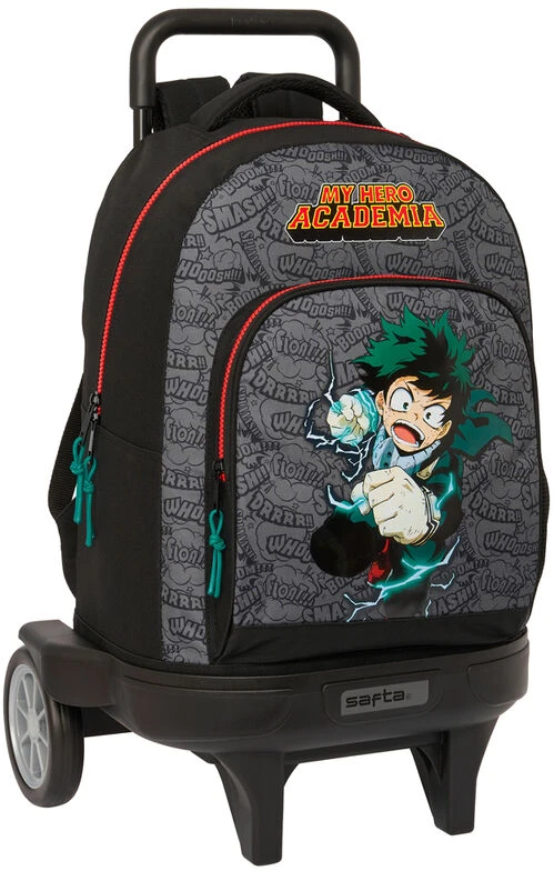 Safta Mokyklinė kuprinė su ratukais My Hero Academia Juoda 33 x 45 x 22 cm