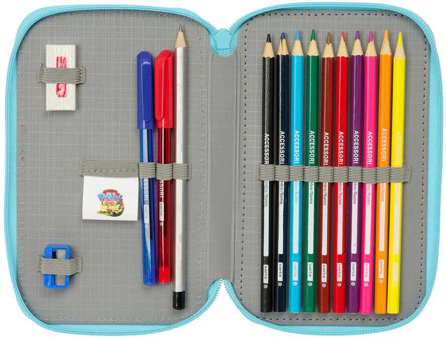 Safta Paw Patrol Dino Rescue double pencil case 29pcs