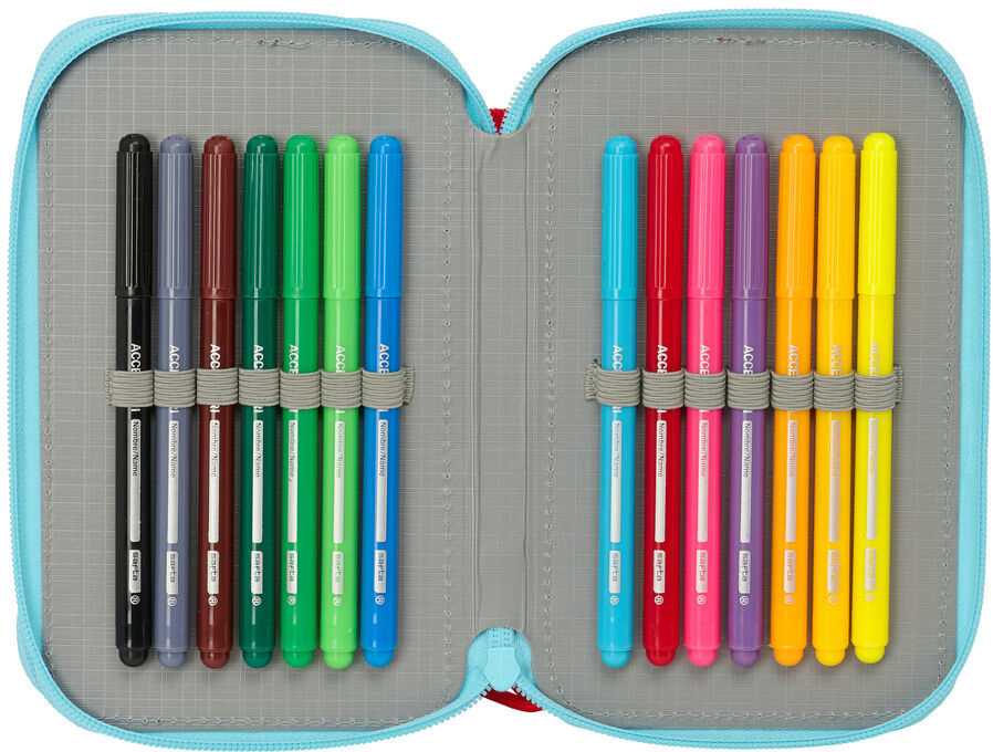 Safta Paw Patrol Dino Rescue double pencil case 29pcs