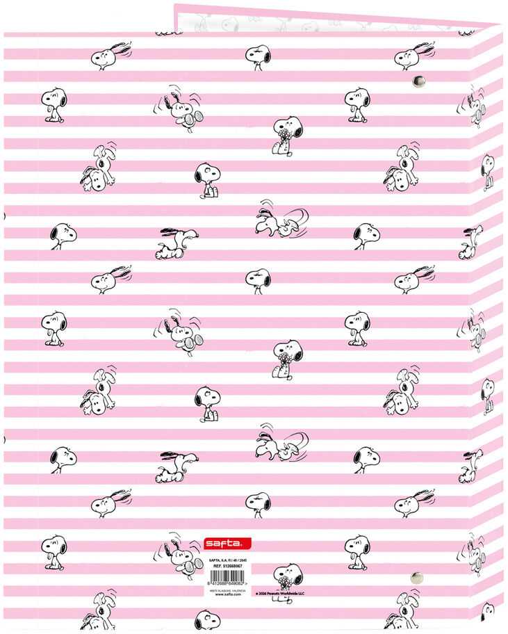 Safta Snoopy A4 cardboard 4 rings binder