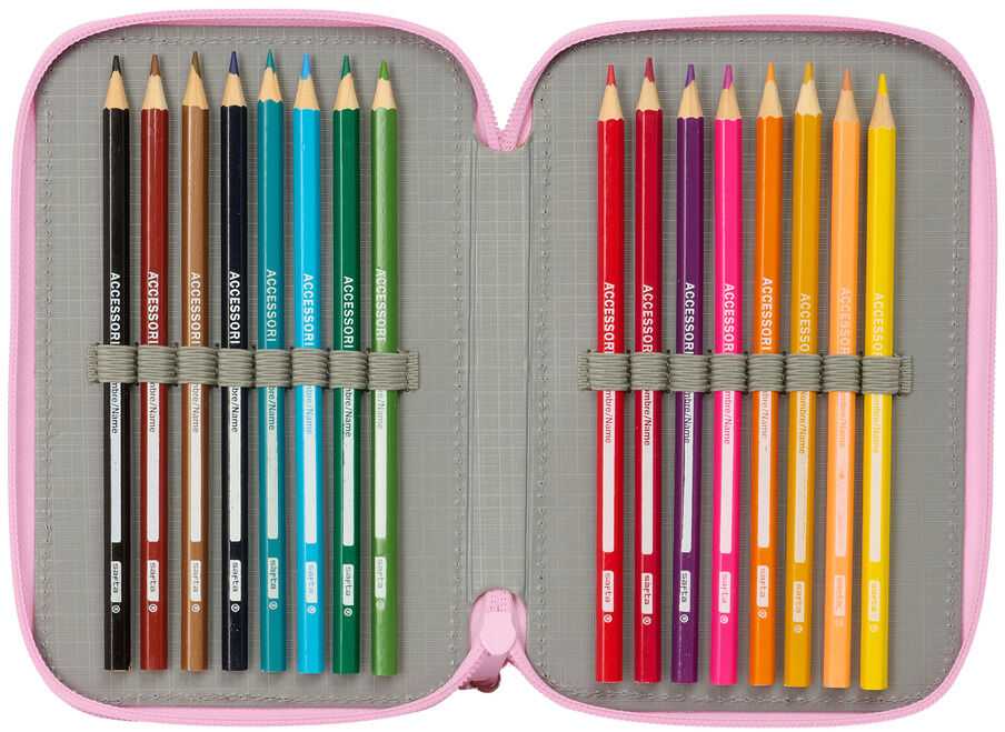 Safta Snoopy triple pencil case 37pcs