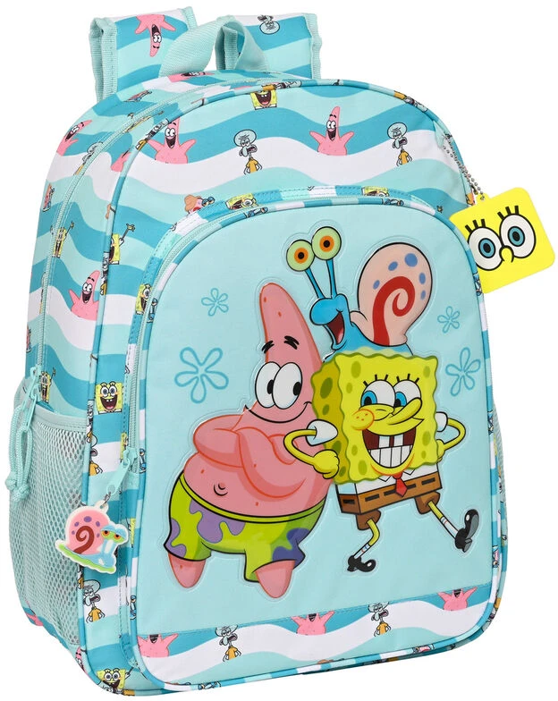 Safta Mokyklinis krepšys Spongebob Stay positive Mėlyna Balta (33 x 42 x 14 cm)