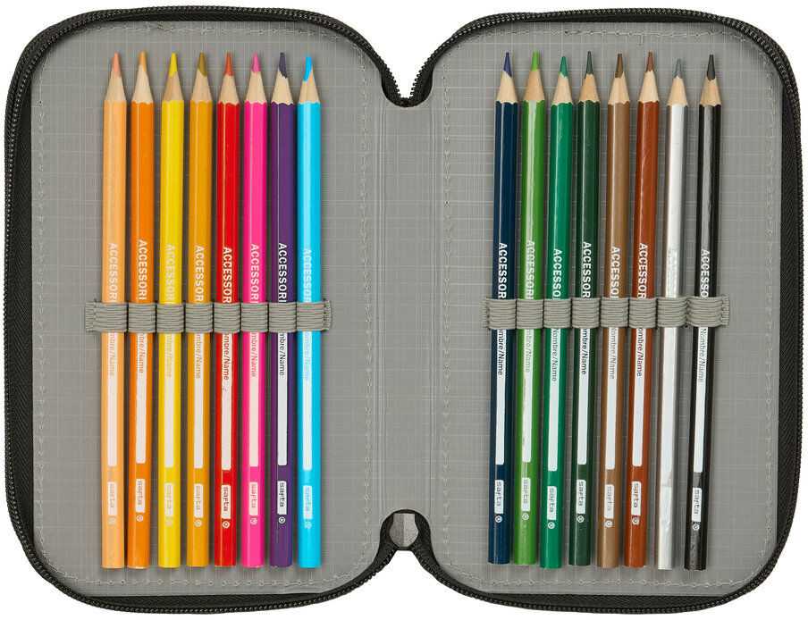 Safta Star Wars Mandalorian & Grogu triple pencil case 37pcs
