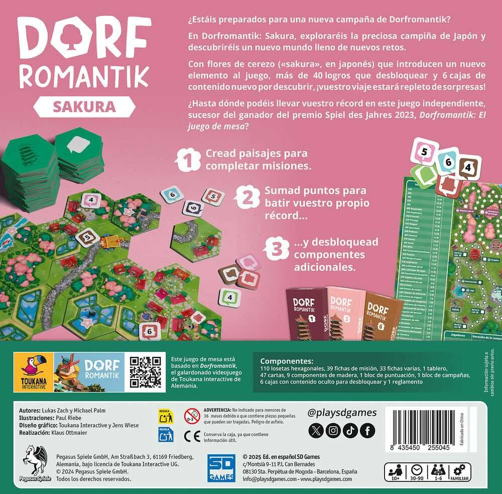 Sd Games Spanish Dorfromantik Sakura board game