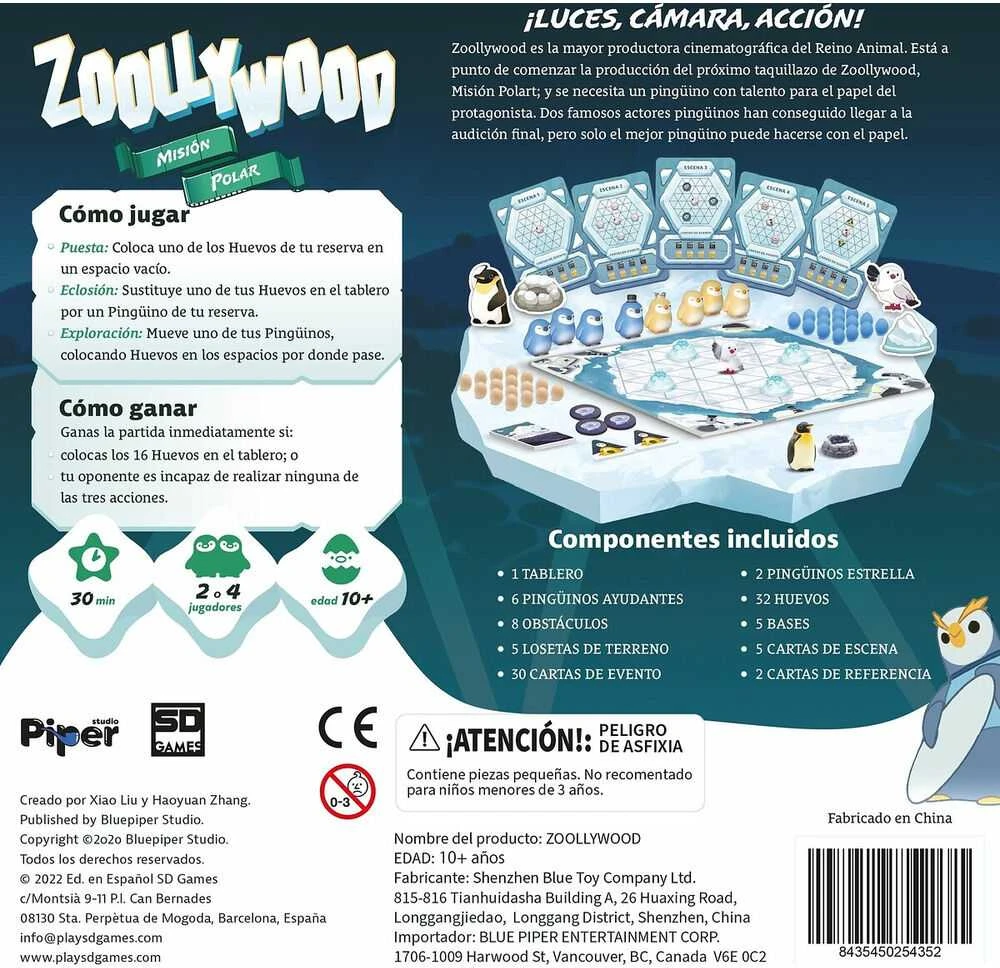 Sd Games Spanish Zoolywood board game
