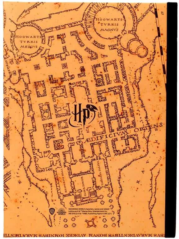 Sd Toys Harry Potter Marauders Map notebook with light