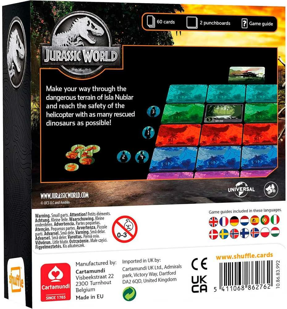 Shuffle Jurassic World board game
