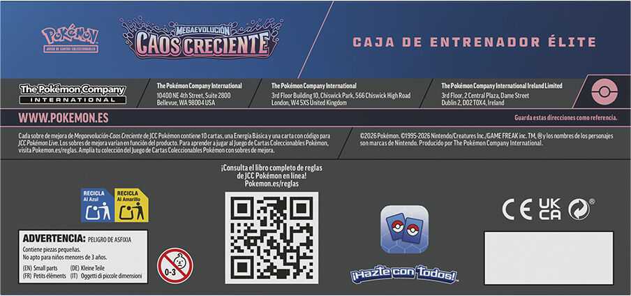 Spanish Pokemon Megaevolution Elite Trainer Card game case