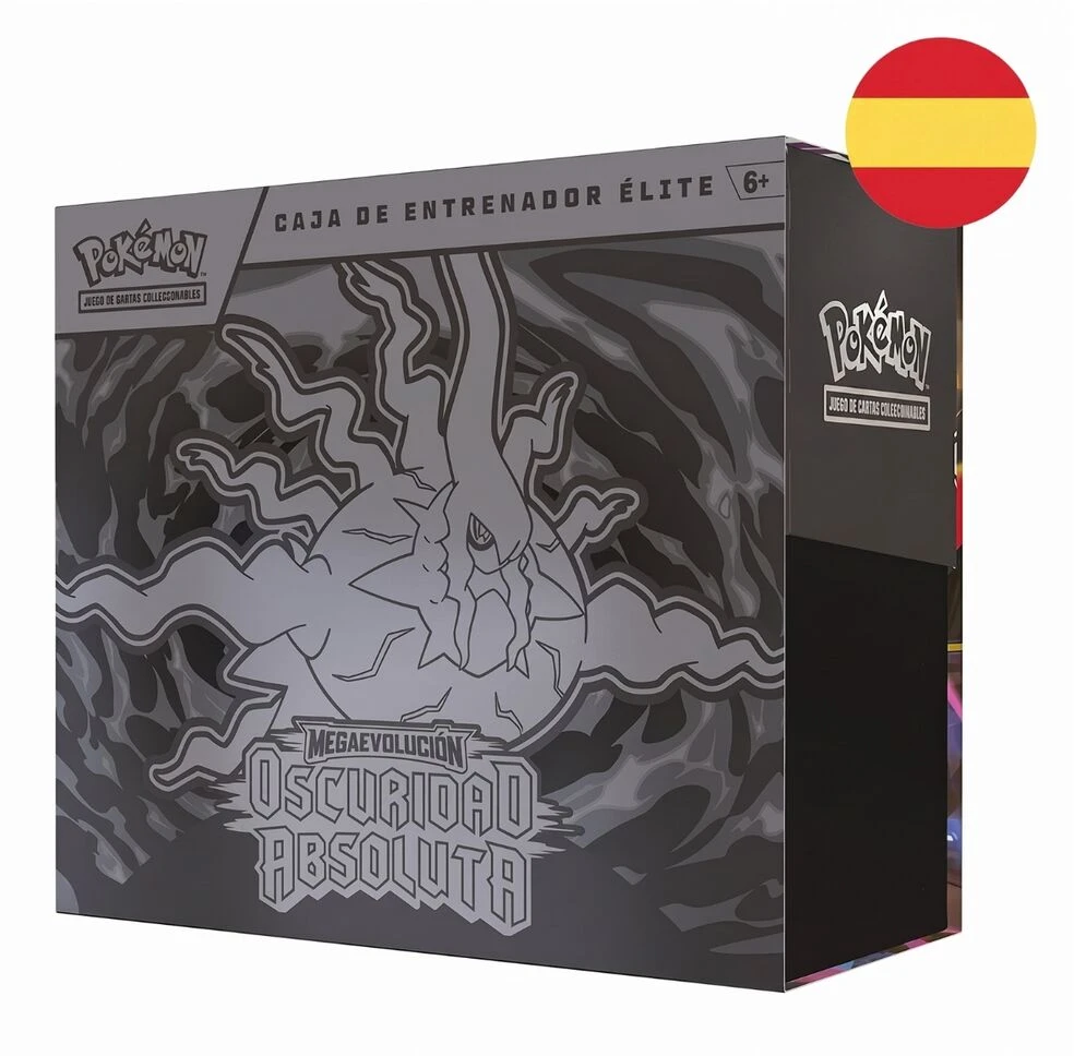 Spanish Pokemon Pitch Juodas Mega Evolution Expansion Elite Trainer Card game case